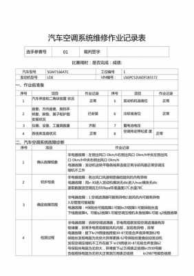 空调维修单格式知识（空调维修工单模板）